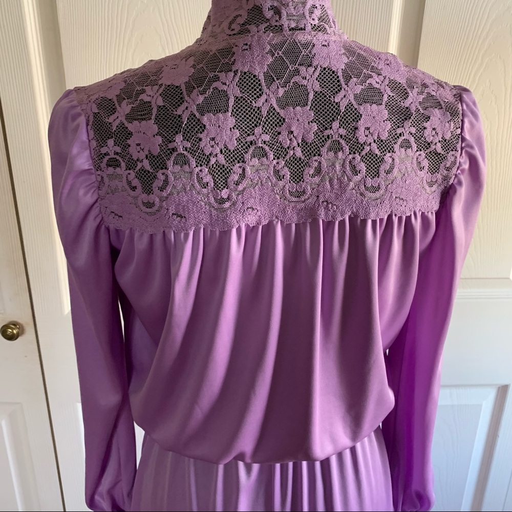 Vintage Purple Dress Size 9/10 - Picture 6 of 11